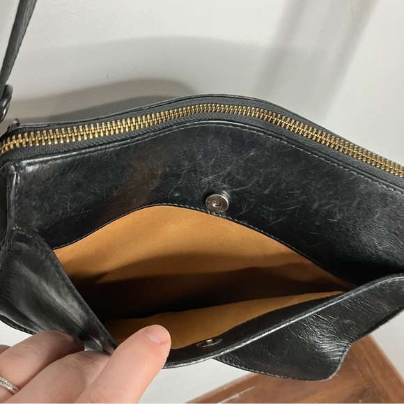 Patricia Nash Nazaire‎ top zip crossbody bag black leather medium size - Picture 9 of 13